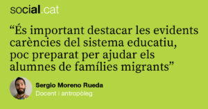 carències del sistema educatiu per ajudar alumnes de famílies migrants