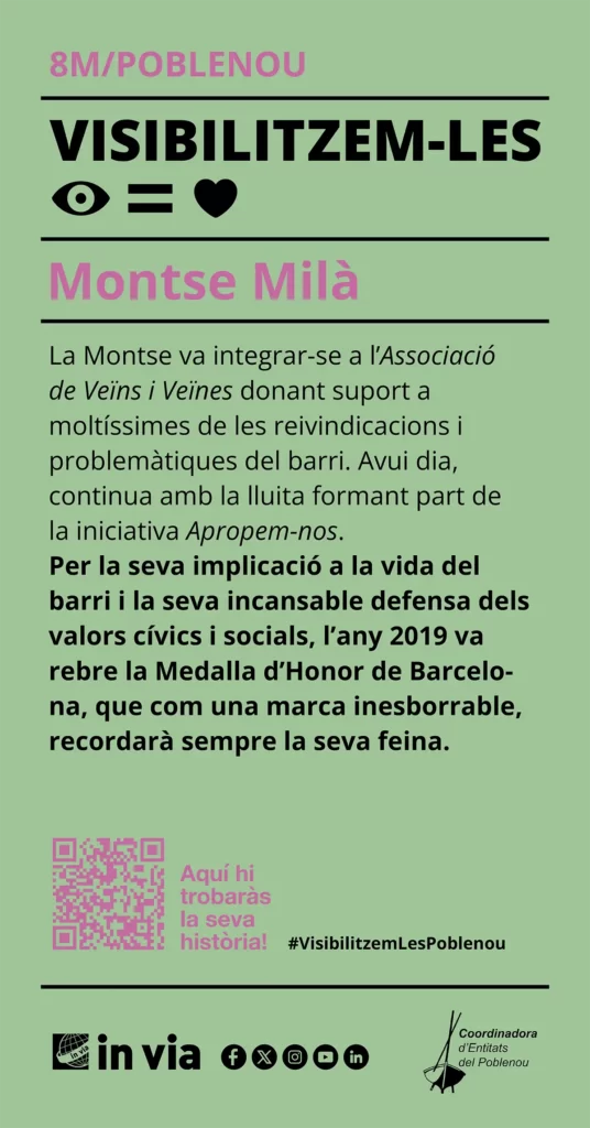 8M/Poblenou: Montse Milà